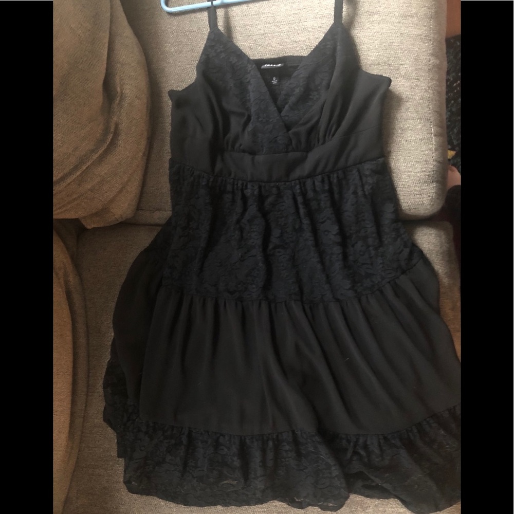 Torrid size 0 babydoll lace dress black